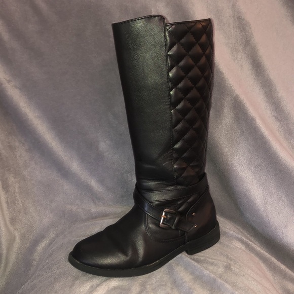 Girl's SO (99042) Carrie Black Tall Riding Boots / Size 1 Med - Picture 8 of 9